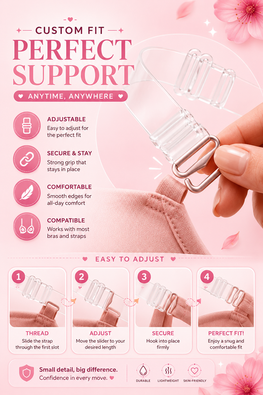 Adjustable Soft Invisible Transparent Bra Straps