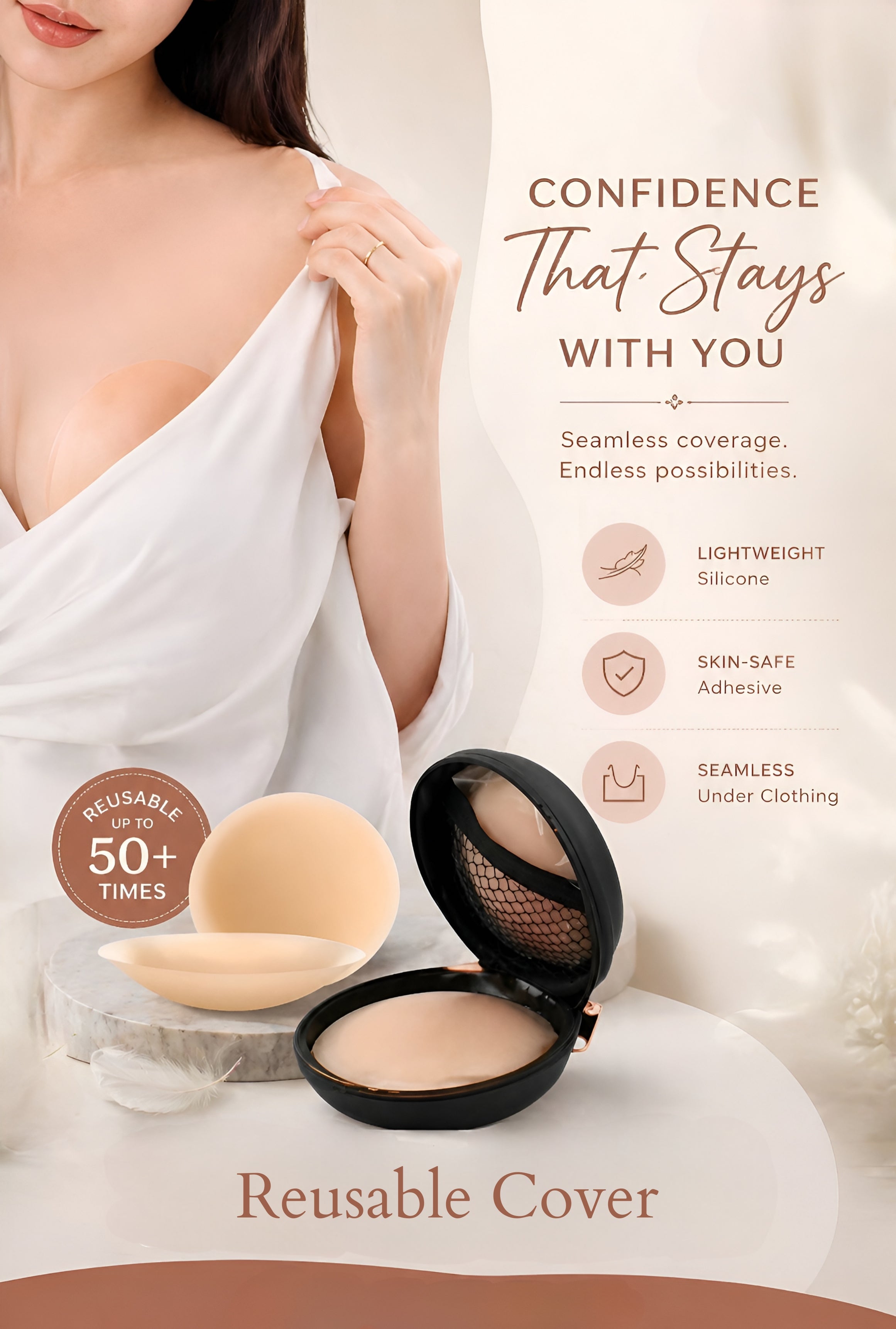 Reusable nipple cover with Box