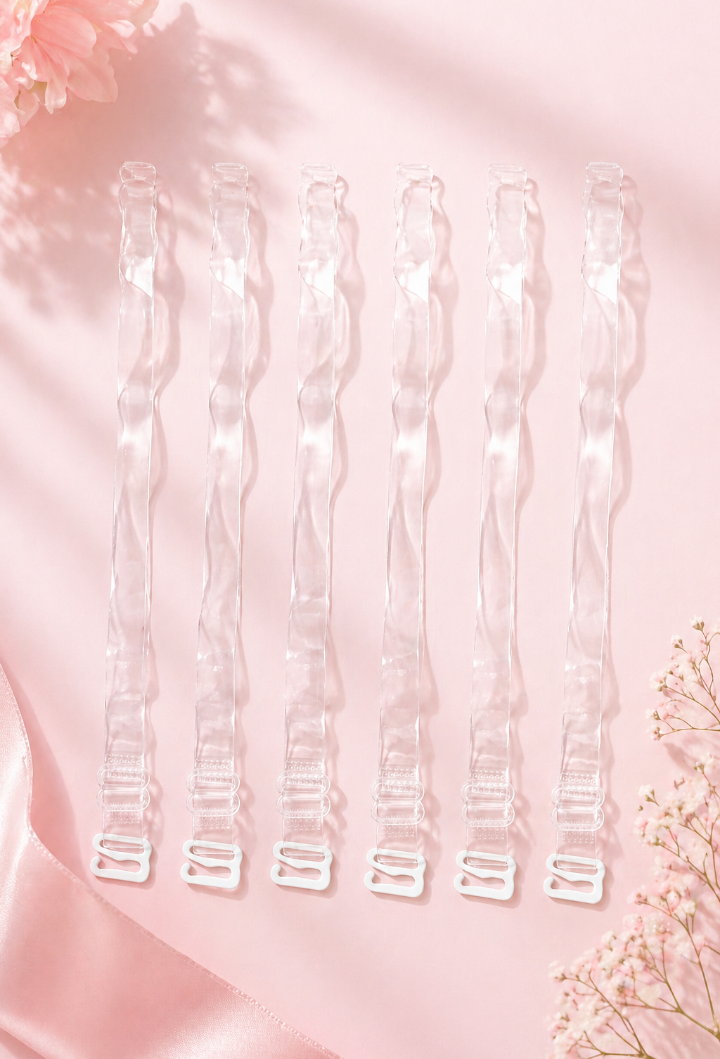 Pack of 2 - Adjustable Soft Invisible Transparent Bra Straps