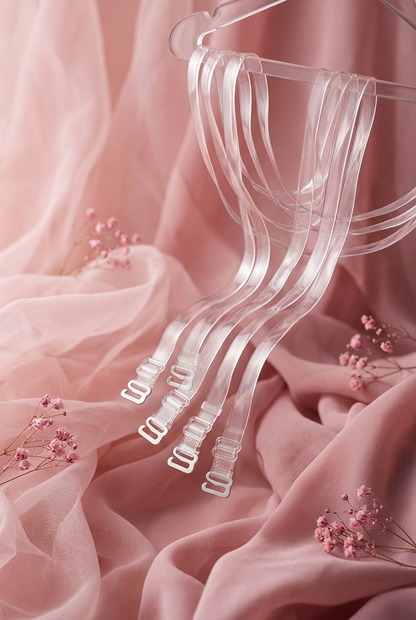 Pack of 2 - Adjustable Soft Invisible Transparent Bra Straps